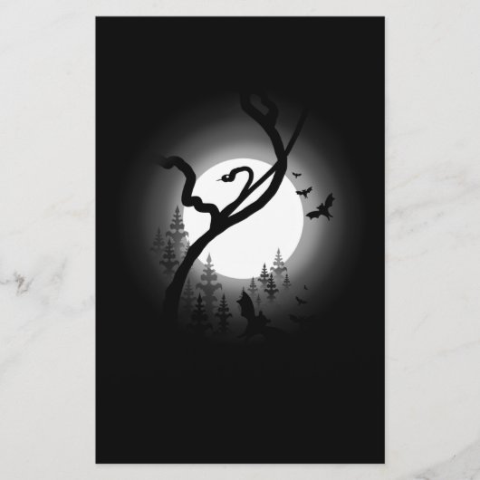 verzauberter Nachtwald Briefpapier (Vorderseite)