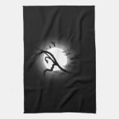 verzauberter Nachtwald Geschirrtuch (Vertikal)