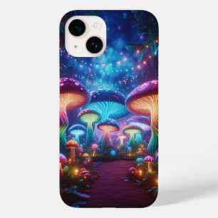 Verzauberter Neon-Pilz-Wald - Magischer Leuchtende Case-Mate iPhone 14 Hülle
