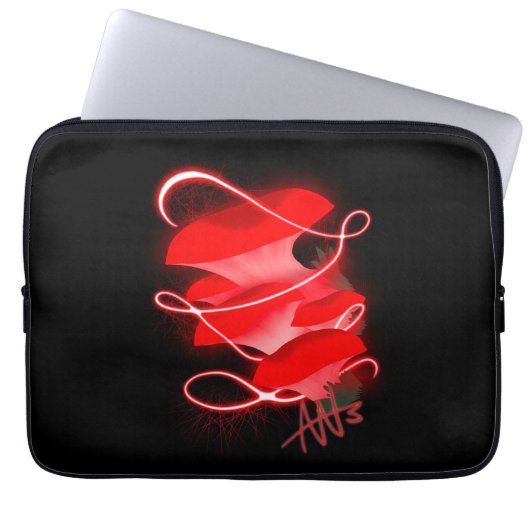 Verzauberter Oyster glühender Red Mushroom Laptopschutzhülle (Vorderseite)