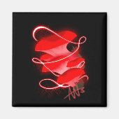 Verzauberter Oyster glühender Red Mushroom Magnet (Vorne)