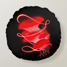 Verzauberter Oyster glühender Red Mushroom Rundes Kissen