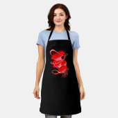 Verzauberter Oyster glühender Red Mushroom Schürze (Getragen)