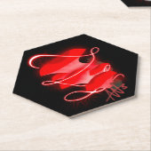 Verzauberter Oyster glühender Red Mushroom Untersetzer (angewinkelt)