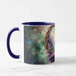 Verzauberter Pfauen-Blumenkranz Tasse