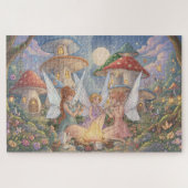 Verzauberter Pilzwald Feen Puzzle (Horizontal)