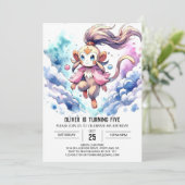 Verzauberter Printable Monkey Birthday Einladung (Stehend Vorderseite)