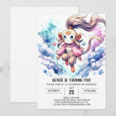 Verzauberter Printable Monkey Birthday Einladung (Vorne/Hinten)