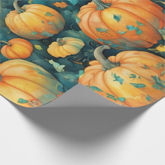 Verzauberter Pumpkin-Patch Geschenkpapier (Ecke)