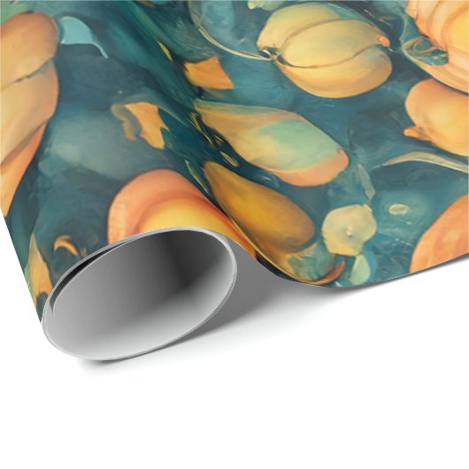Verzauberter Pumpkin-Patch Geschenkpapier (Rolleneckpunkt)