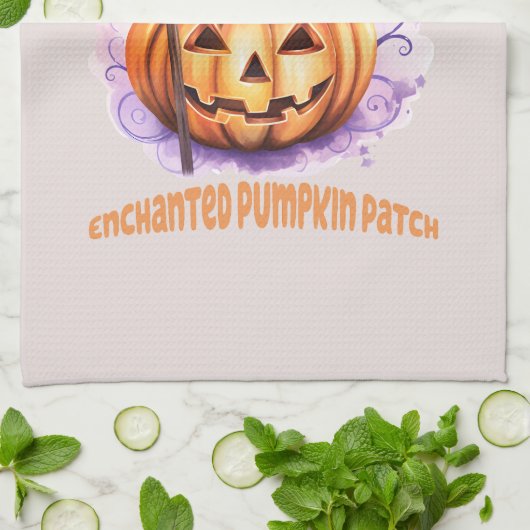 Verzauberter Pumpkin-Patch Geschirrtuch (Gefaltet)
