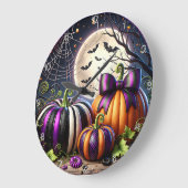 Verzauberter Pumpkin-Patch Große Wanduhr (Winkel)