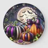 Verzauberter Pumpkin-Patch Große Wanduhr (Vorderseite)