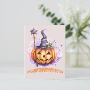 Verzauberter Pumpkinpflaster - Niedlicher Jack-o’- Postkarte