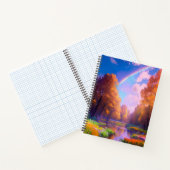 Verzauberter Regenbogen über dem Nebelwald Notizblock (Innenseite)