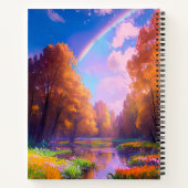 Verzauberter Regenbogen über dem Nebelwald Notizblock (Rückseite)