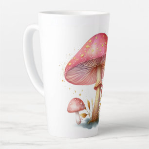 Verzauberter Rosa Pilzgenuss Milchtasse