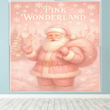 Verzauberter Rosa Wunderland-Weihnachtsmann