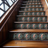 Verzauberter rosafarbener Karpfen in einem Teich m Fliese