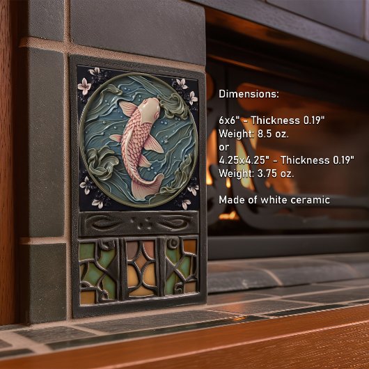 Verzauberter rosafarbener Karpfen in einem Teich m Fliese