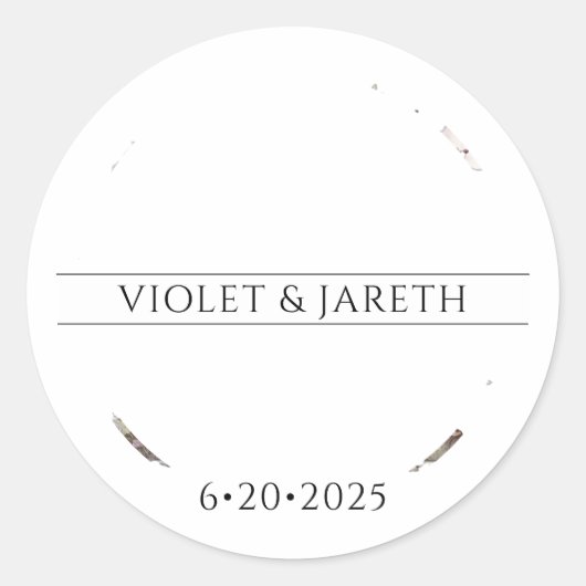 Verzauberter Rundaufkleber für die Hochzeit Runder Aufkleber (Vorderseite)