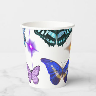 Verzauberter Schmetterlingspapier-Cup Pappbecher