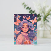 Verzauberter Schmetterlingstraum Postkarte (Stehend Vorderseite)