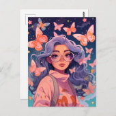 Verzauberter Schmetterlingstraum Postkarte (Vorne/Hinten)