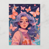 Verzauberter Schmetterlingstraum Postkarte (Vorderseite)