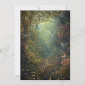 Verzauberter Schmetterlingswald Einladung (Rückseite)