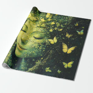 Verzauberter Schmetterlingswald Göttin (3) Geschenkpapier