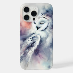 Verzauberter Schneeeule in Aquarell iPhone 15 Pro Max Hülle
