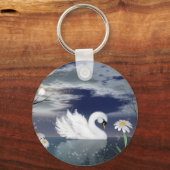 verzauberter Schwan-Schlüsselanhänger - digital la Schlüsselanhänger (Vorderseite)