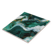 Verzauberter Smaragdwirl-Tile Fliese (Seite)