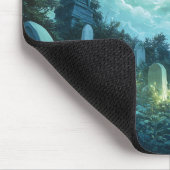 Verzauberter spukhafter Friedhof Mousepad (Ecke)