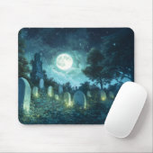 Verzauberter spukhafter Friedhof Mousepad (Mit Mouse)