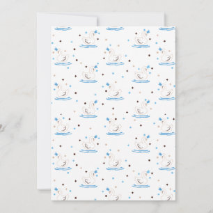 Verzauberter Swan Lake Fairy Tale Crowned Swan Feiertagskarte