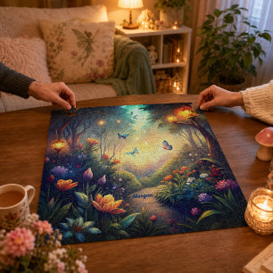 Verzauberter Twilight Garden - Magisches Waldgesch Puzzle
