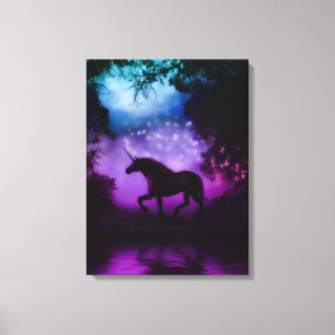 Verzauberter Unicorn wickelte Leinwand-Druck ein Leinwanddruck
