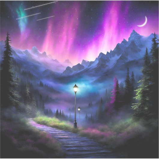 verzauberter Wald Aufkleber (Vorderseite)