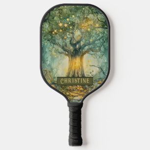 Verzauberter Wald - Baum der Lichter Personalisier Pickleball Schläger