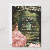 Verzauberter Wald Blütenblüte Quinceañera Süß 16 Einladung (Vorderseite)