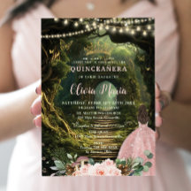 Verzauberter Wald Blütenblüte Quinceañera Süß 16
