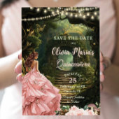 Verzauberter Wald Blütenblüte Quinceañera Süß 16 Save The Date