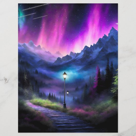 verzauberter Wald Briefbogen (Rückseite)