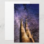 verzauberter Wald Briefpapier (Vorne/Hinten)