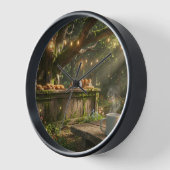 Verzauberter Wald-Cafe-Wanduhr Uhr (Winkel)