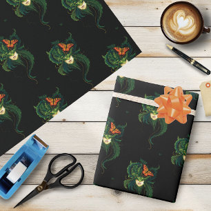 Verzauberter Wald Dryade Frau Schmetterling Fantas Geschenkpapier