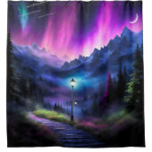 verzauberter Wald Duschvorhang (Vorderseite)