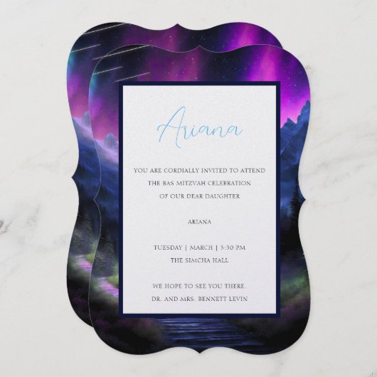 verzauberter Wald Einladung (Vorne/Hinten)